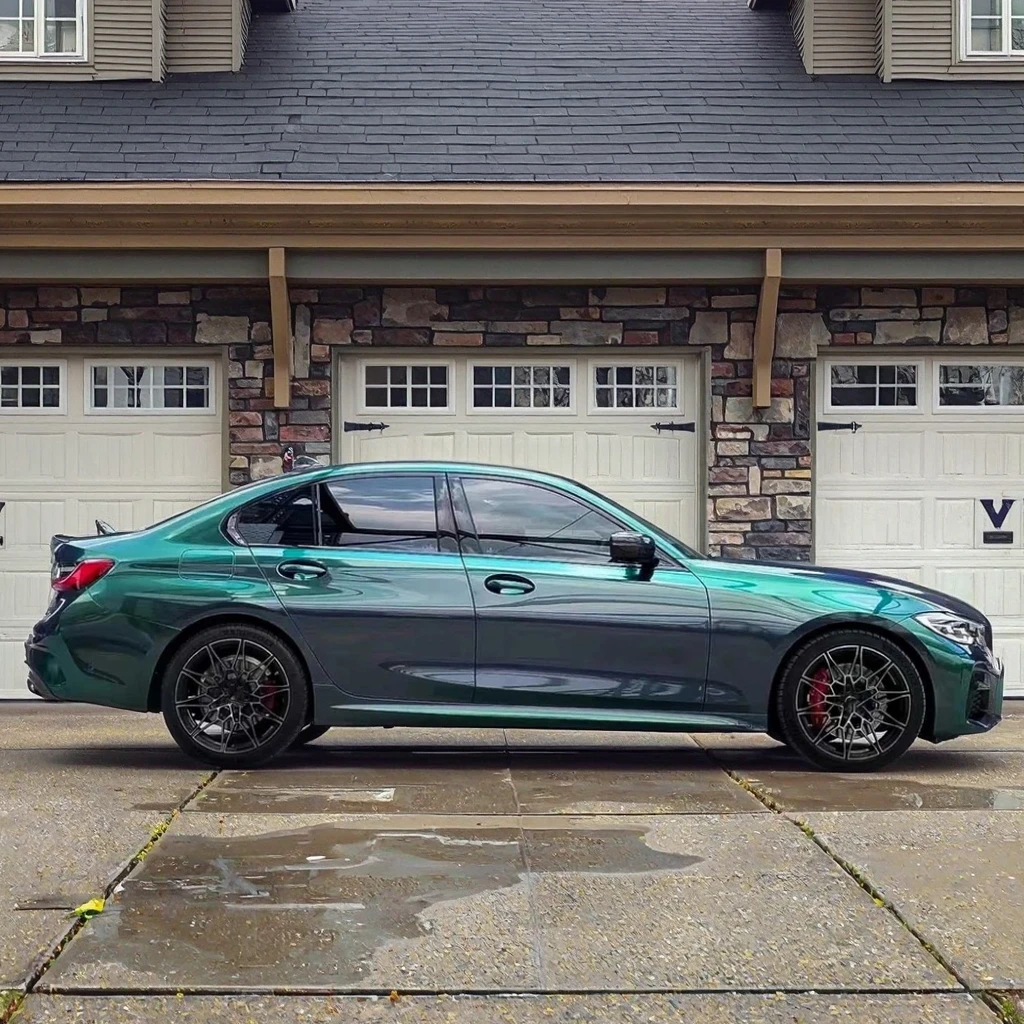 

1,52*17 м виниловая пленка против царапин Хамелеон Air Bubble Free Color Shift Wrap зеленый Хамелеон фиолетовый ПЭТ виниловая автомобильная пленка