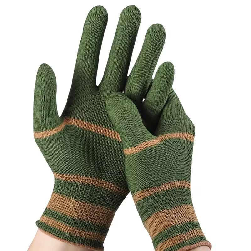 4 Pair Gardening Gloves Breathable Elastic Dust-free Knitted Mittens Non-slip Auto Work Gloves Unisex Planting Protective Gloves