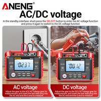 ANENG MH13 Multimeter Megohmmeter 2000 Counts Digital Earth High AC/DC Voltage Resistance Insulation Megometro Ohm Tester Meter
