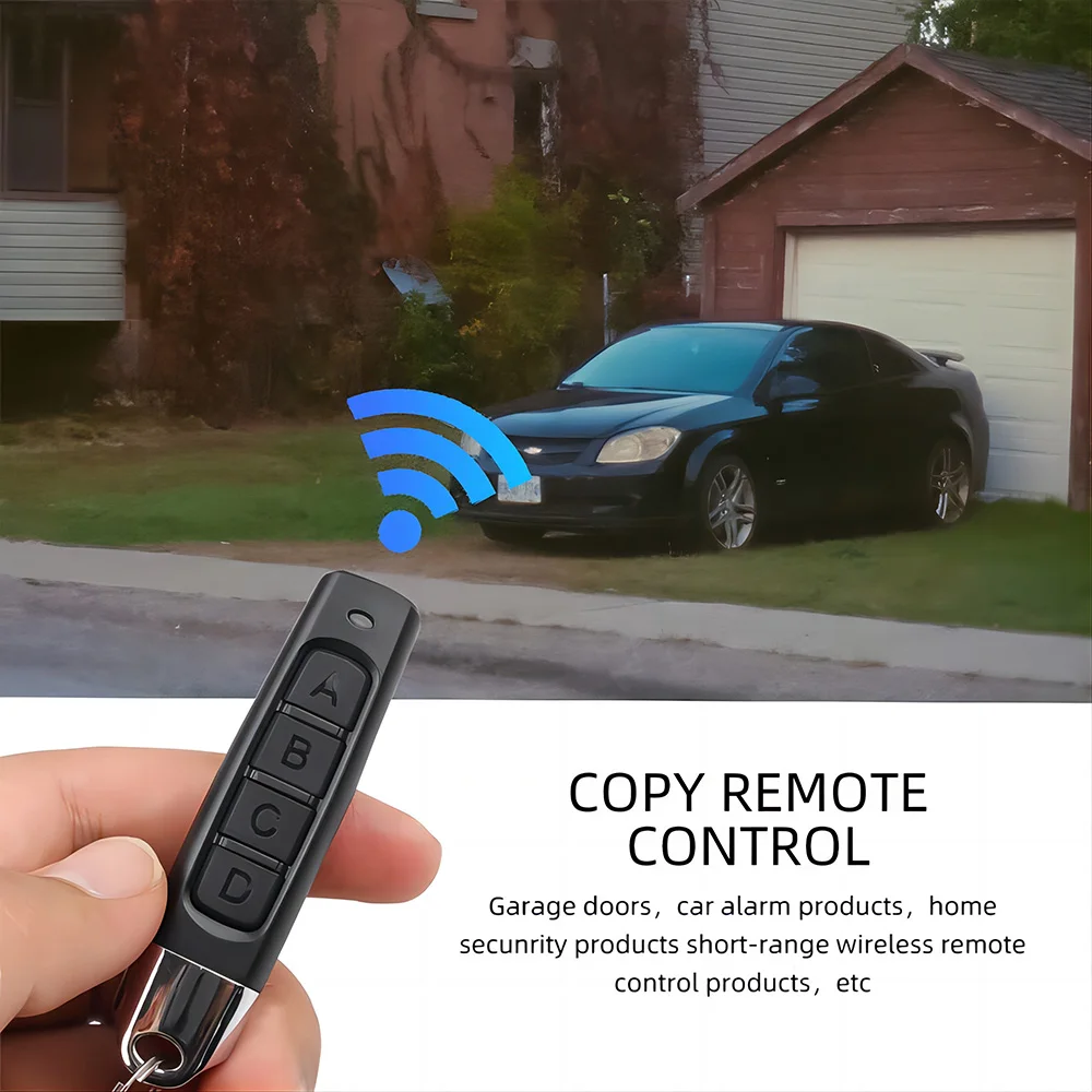 433MHz Auto Copy Remote Control Electric Garage Door Opener Remote Controller Duplicator Clone Cloning Code 4 Keys Transmitter