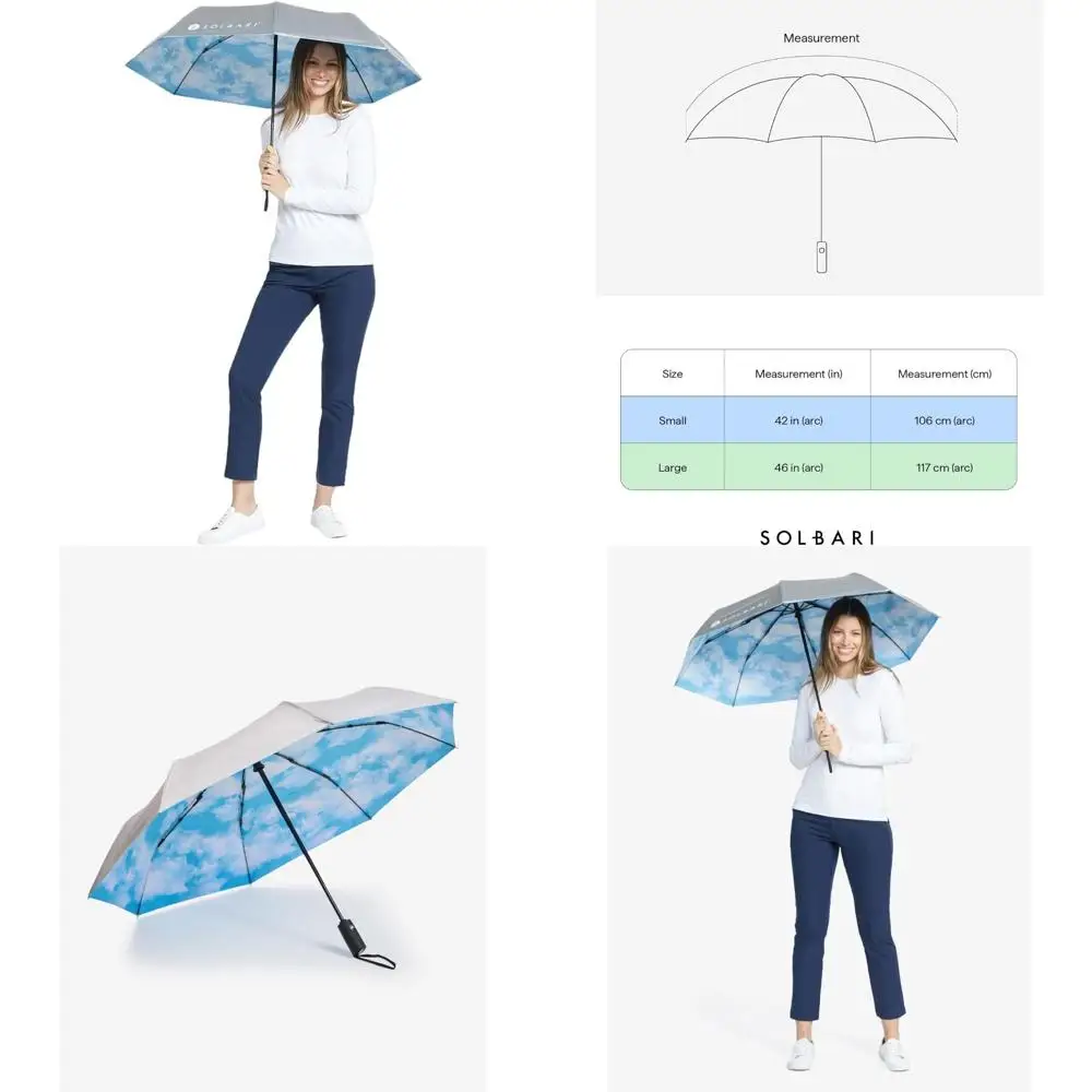 

Ultra-Light Travel-Friendly Sun Umbrella with UPF 50+ UV Protection, Reflective for Beach Use