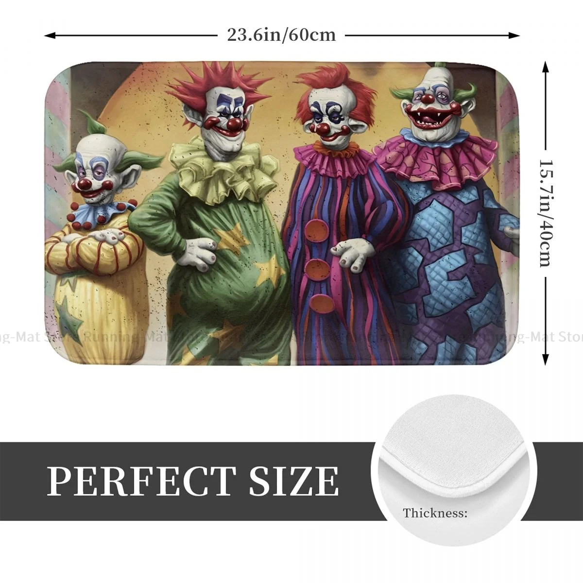 Killer Klowns From Outer Space Film Non-slip Doormat Bath Mat Retro Floor Carpet Entrance Door Rug Bedroom Decor