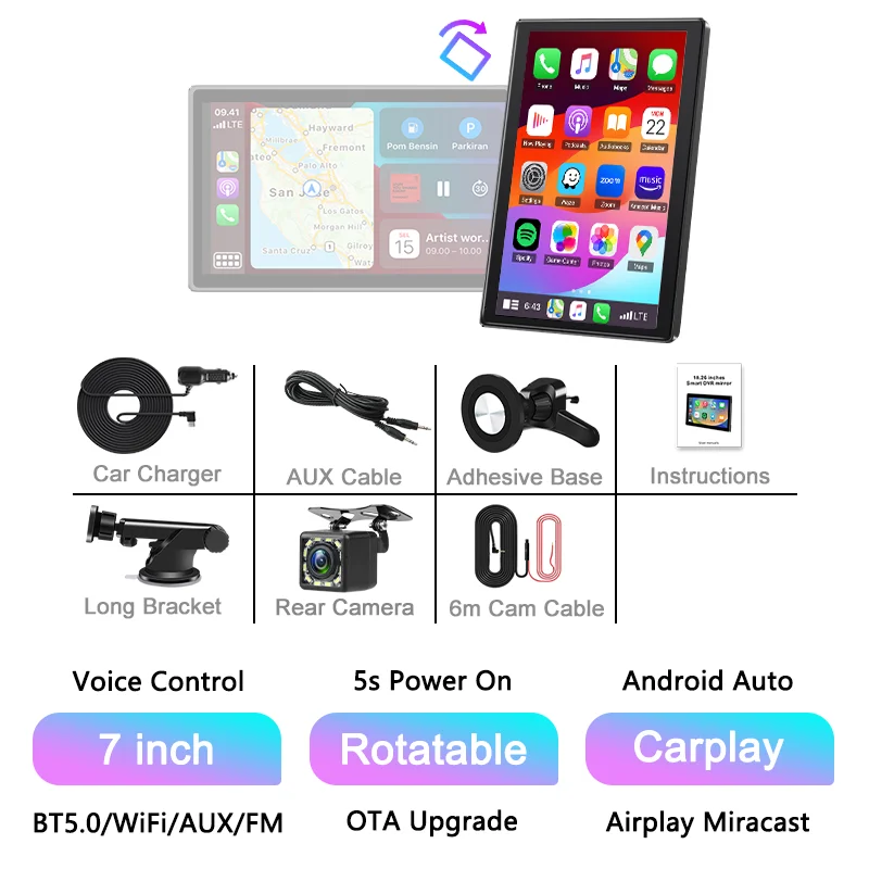 7 inch 6m Camera