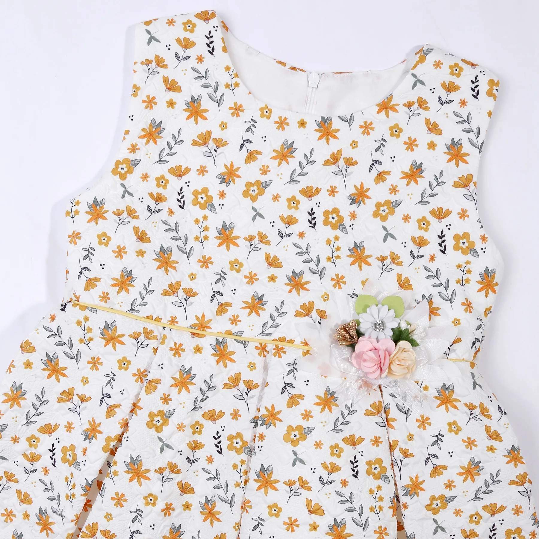 فستان بناتي من HETISO فستان صيفي للأطفال مطبوع عليه زهور بدون أكمام من القطن ملابس أعياد الميلاد للأطفال من عمر 2 إلى 10 سنوات