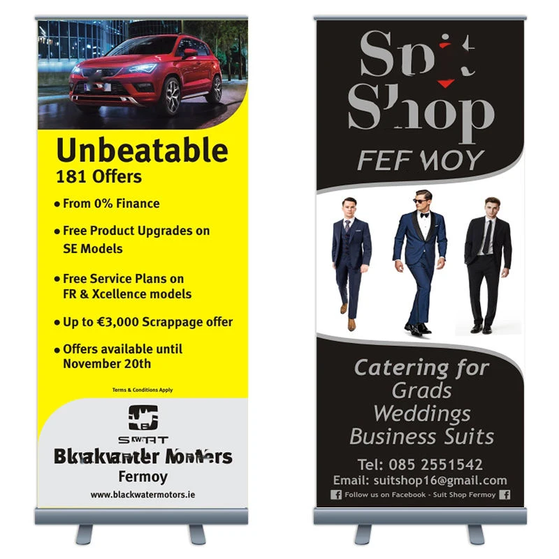 Movable Portable Outdoor Indoor Advertising Display Handheld Custom Retractable Banner Stand Roll Up