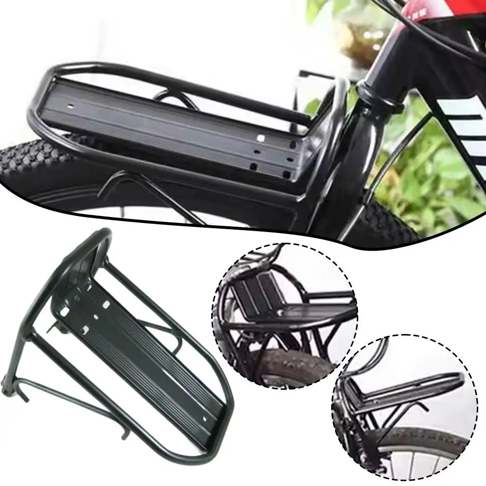 رف البضائع الأمامي للدراجة للدراجة الجبلية، حامل سلة الدراجة الأمامية من سبائك الألومنيوم لمعدات الدراجات الهوائية