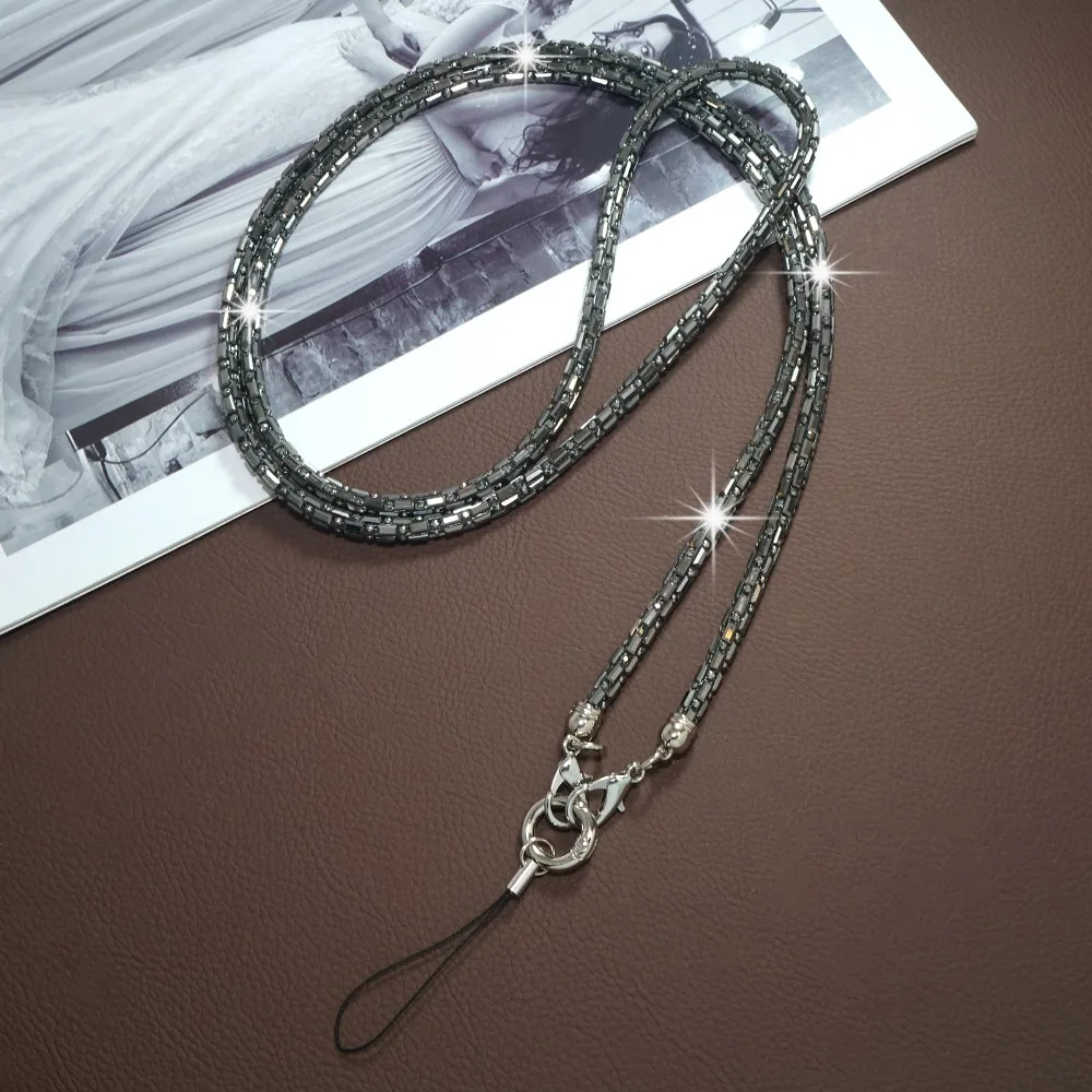 

Модный ремешок для телефона с кристаллами и стразами, яркий блестящий шнурок-антипотеряшка, наплечный ремень-кроссбоди, аксессуары для телефона