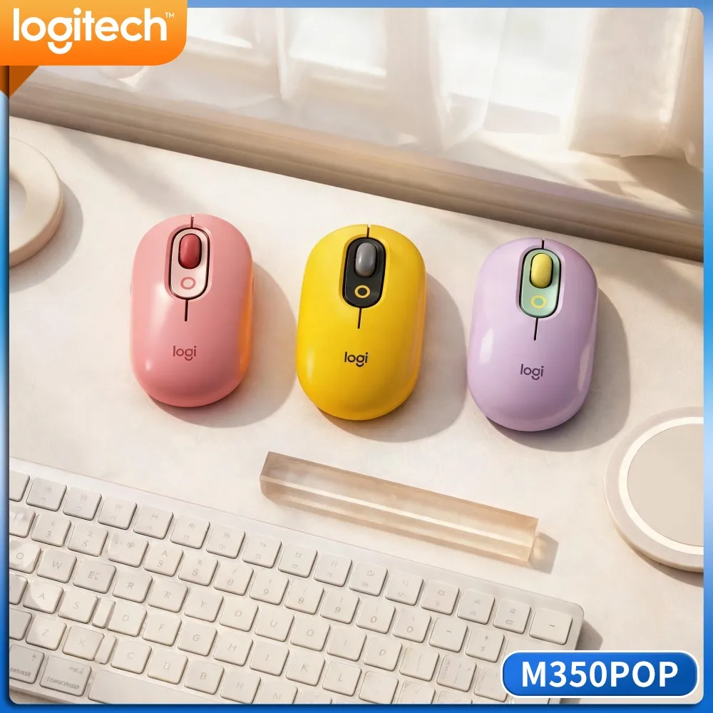 Logitech M350 POP Dual‑Mode Pebble Mouse Mute Clicks Long‑Lasting Battery For Legal Paralegals Document Review Work