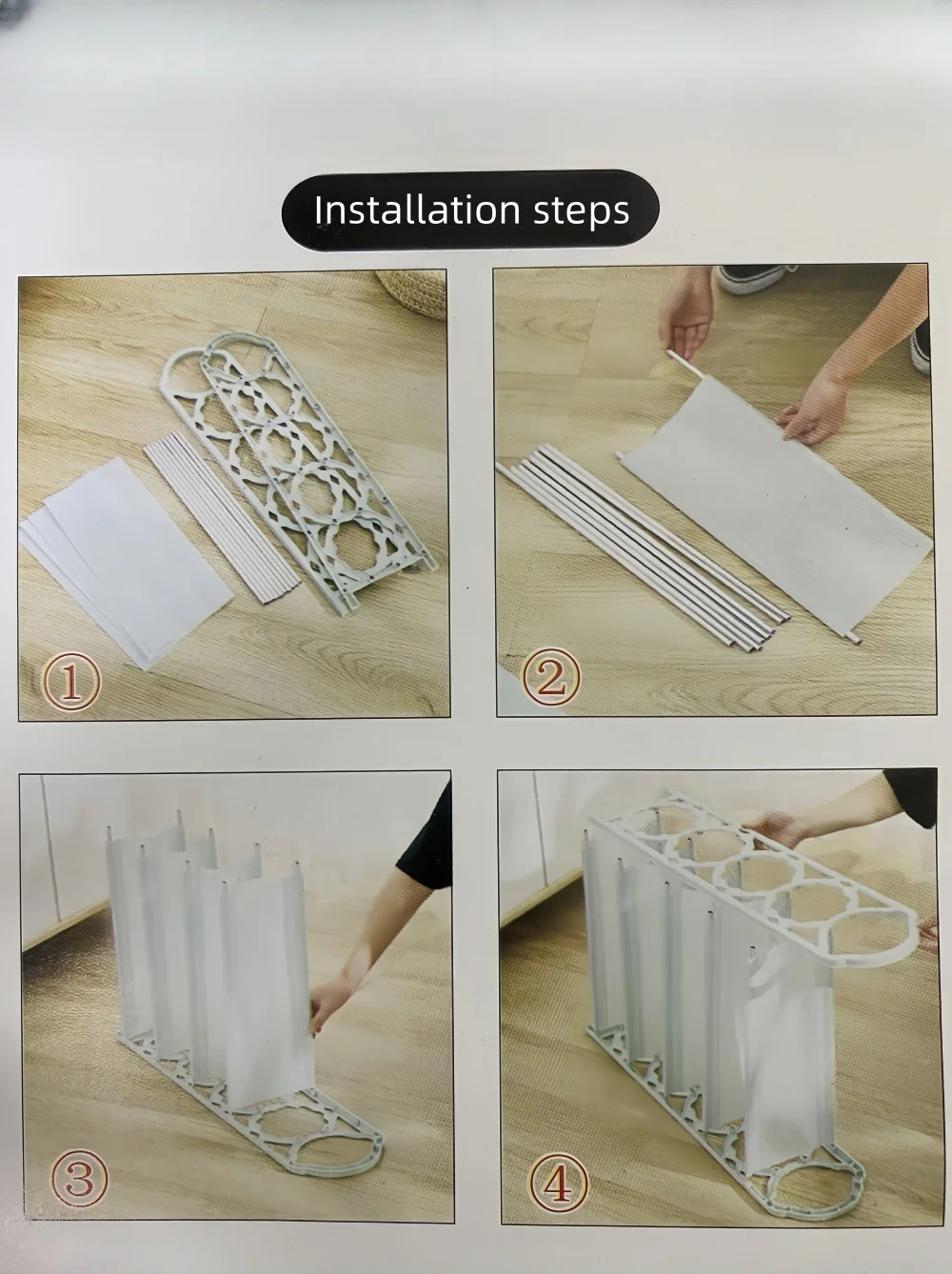 رف أحذية مكون من قطعة واحدة مكون من 4 طبقات، رف تخزين متعدد الوظائف، منظم أحذية وأحذية قائم على الأرض، حامل بلاستيكي، سهل التجميع وموفر للمساحة، مناسب لمدخل الباب الأمامي والردهة وغرفة المعيشة والممر