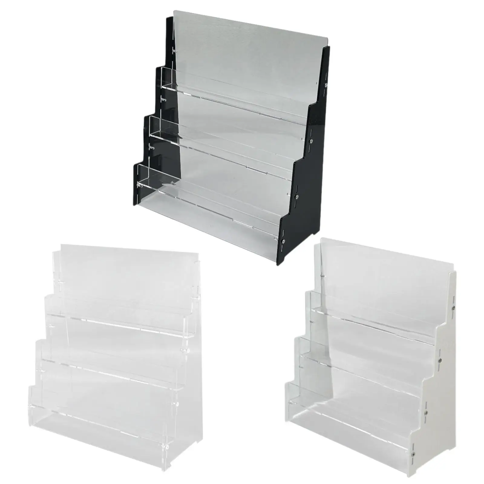 Sport Cards Display Shelf Acrylic Shelves Tabletop Holder Showcase Hold 12 Graded Cards Deck Card Display Riser for Home Shop