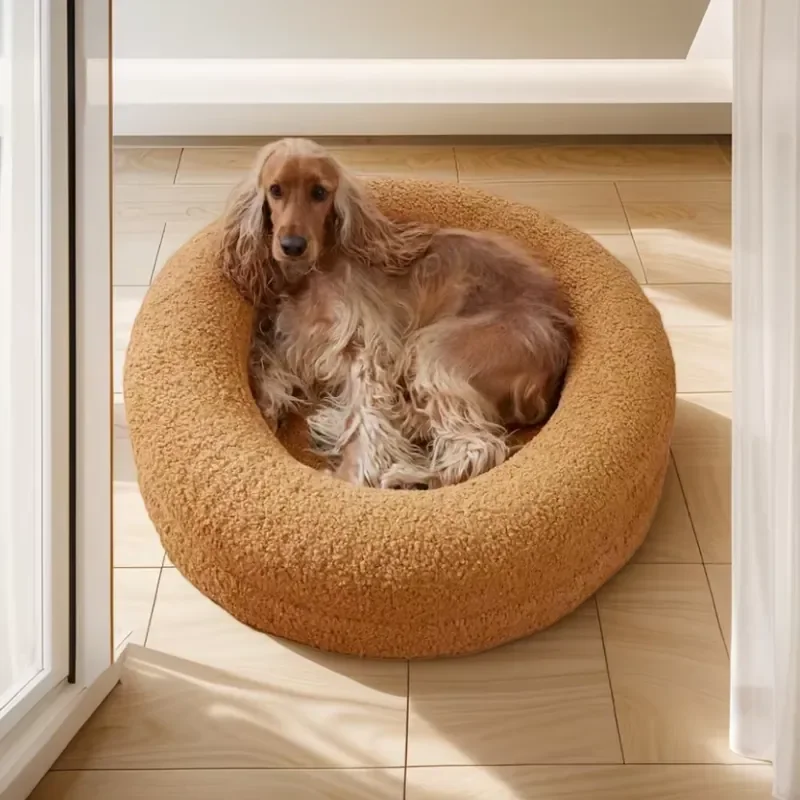 

Round Pet Dog Bed Sofa Mats Comfortable and Breathable Thickened Bed Washable Puppy Beds Moisture Resistant Pet Products