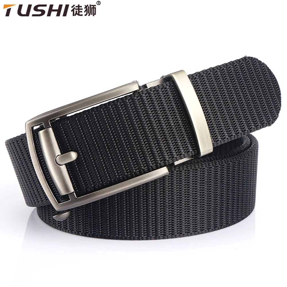 

TUSHI New Men Belt Alloy Quick Release Automatic Buckle Tight Nylon Tactical Outdoor Sports Casual Military Genuine Trouser Belt