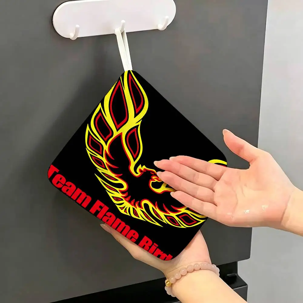 Pontiac Firebird Trans Multi-scene Polyester Cotton Towel, Hanging Hand Wiping Cloth for Kitchen Bathroom Hotel