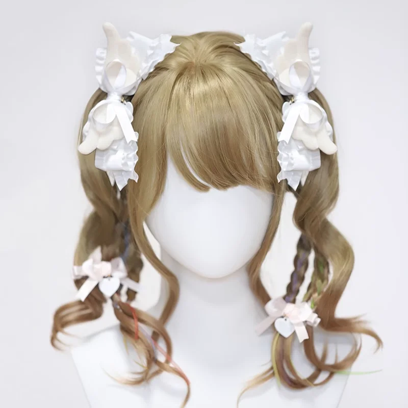 Kawaii ręcznie robiona kokardka do włosów Anime Lolita spinka do włosów Cosplay nakrycie głowy JK jednolity akcesoria do włosów prezenty bożonarodzeniowe