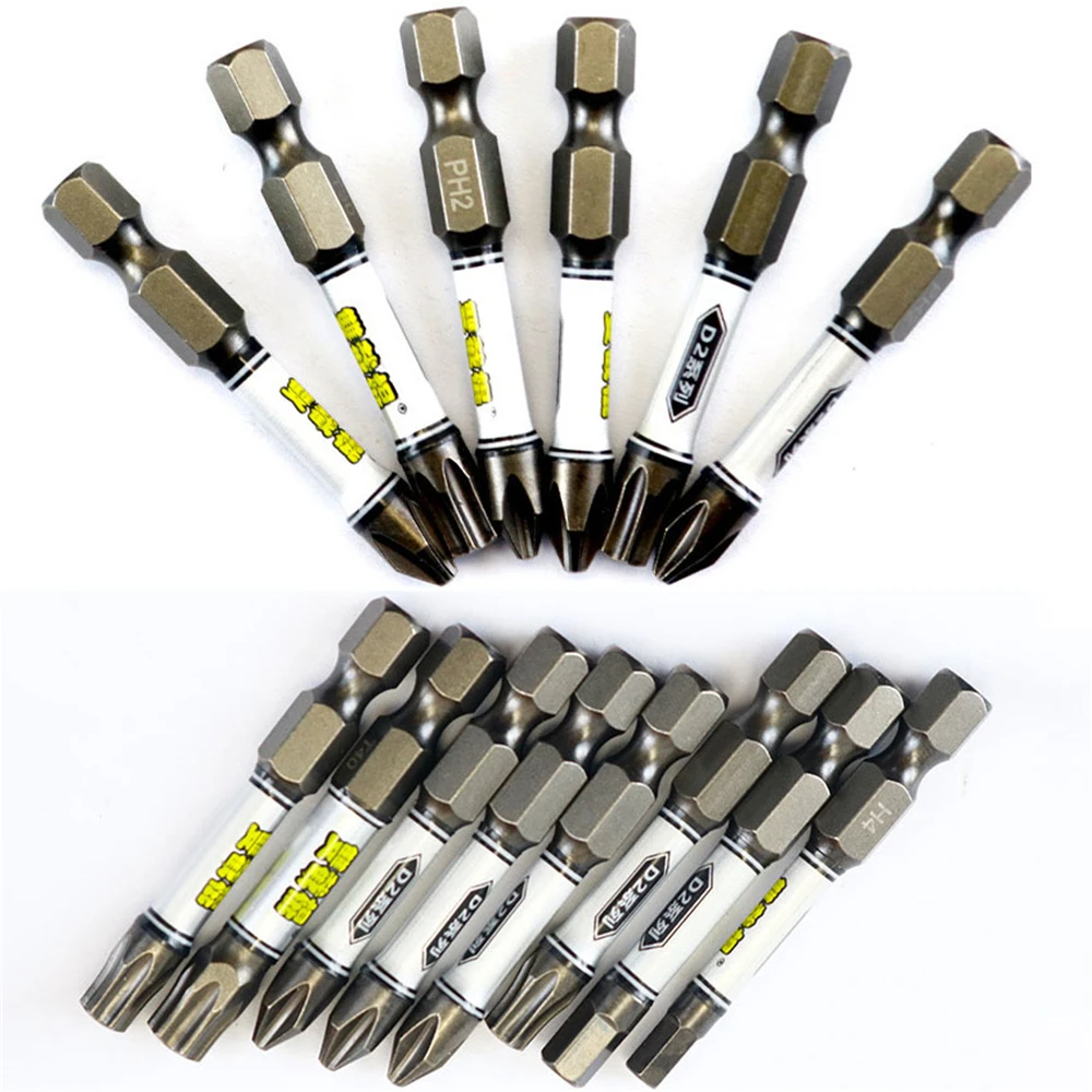 6.35mm 1/4inch Screwdriver Bit Set Magnetic Impact Cross Hexagonal Torx With Bit Holder For Socket Switch Power Tool H1.5-H8