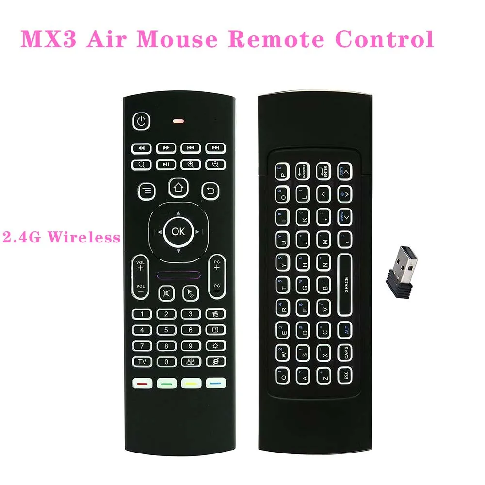 Voice Control Wireless Air Mouse Keyboard 2.4G RF Gyro Sensor Smart Remote Control for X96 H96 Android TV Box Mini PC