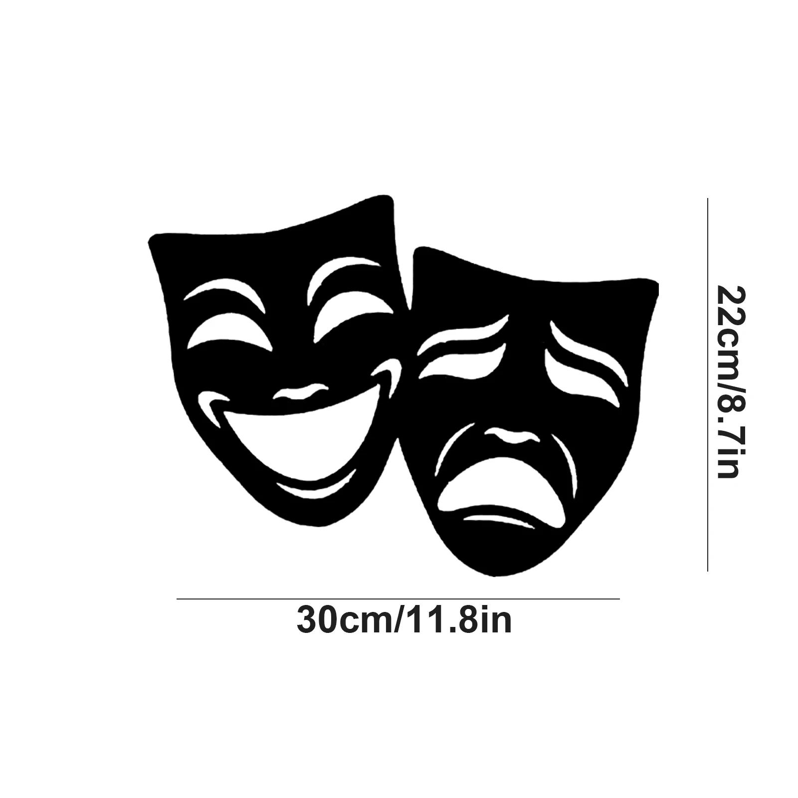 2Pcs Metal Theater Wall Art, Comedy And Tragedy Mask Metal Sign, Actor, Metal Decor Wall Hanging, Gift For Actress Actor Signs