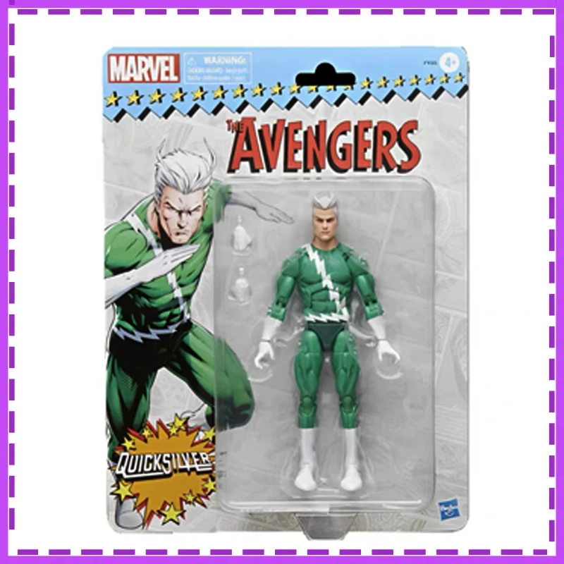 Hasbro Quicksilver Marvel Legends The Avengers PVC 6 INCHES Active Joint Original Anime Action Figure Model Toys in Shelf