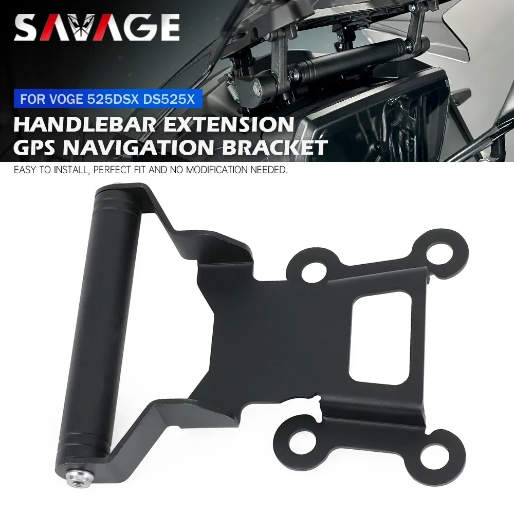 525DSX DSX525 Handlebar Extension GPS Navigation Bracket For VOGE DS525X Valico 525 DSX Motorcycle Handle Bar Support Adapter