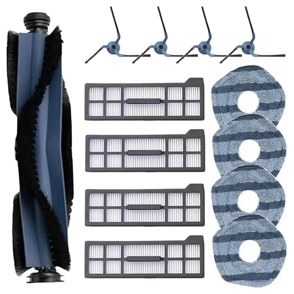 For X10 Pro Omni Vacuum Cleaner Accessories Kit Main Side Brush Hepa Filter Mop Cloth Pads Replacement Parts