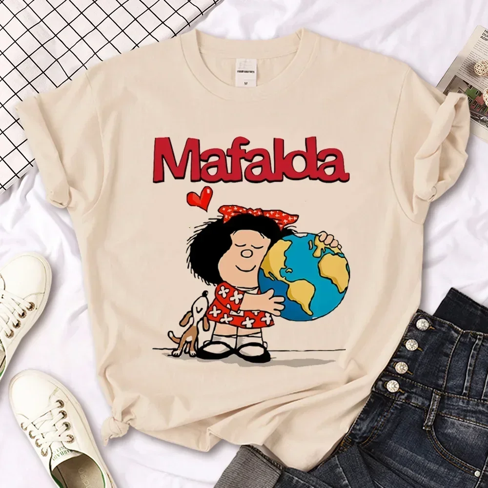 Mafalda tshirt women graph Tee female manga harajuku clothes