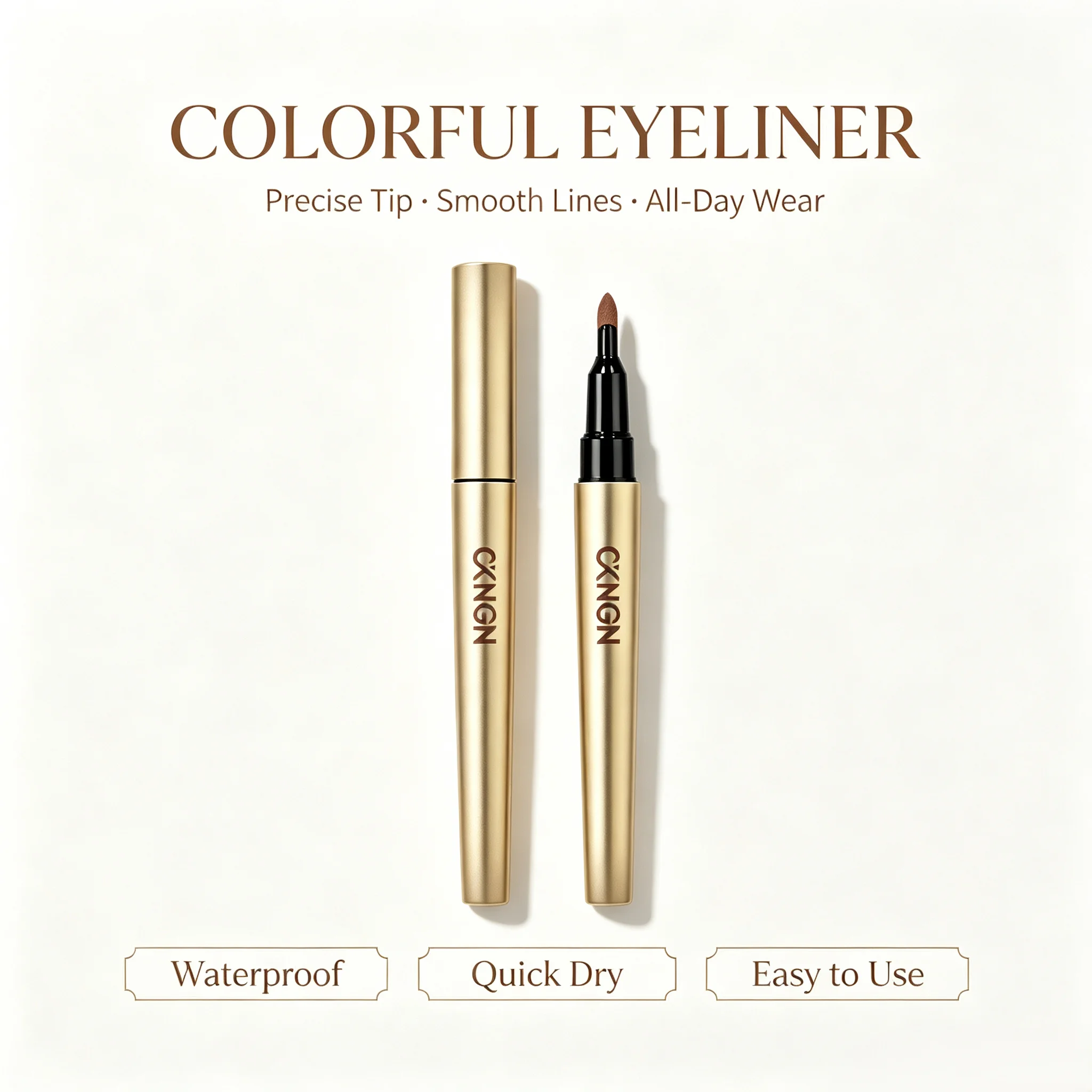 Ultra-fine Precision Eyeliner Pen Waterproof Sweat-proof Long Lasting No Smudge Black & Brown