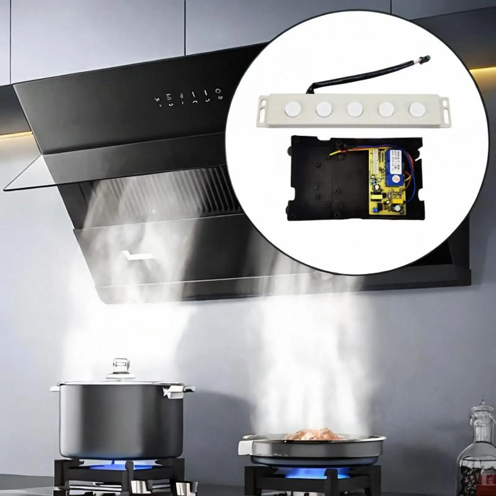 شفاط المطبخ الضغط على زر التبديل العالمي لوحة تحكم البيانو نوع الأجهزة المنزلية مستقرة لوحة المفاتيح التبديل ل شفاط المطبخ