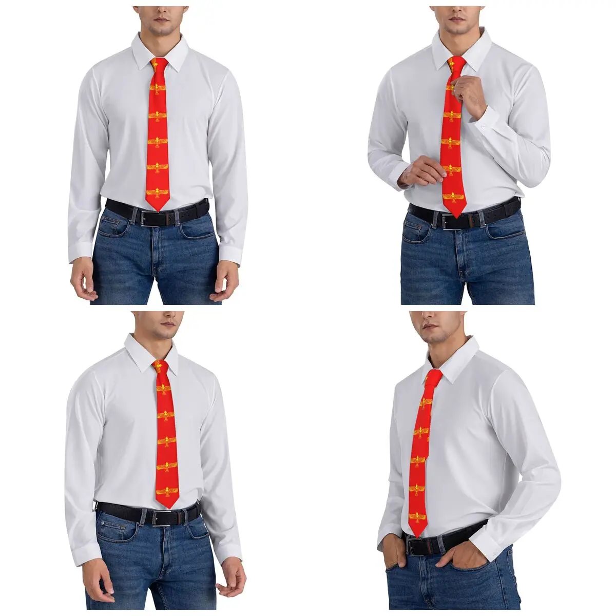 Suryoyo Feel-Cravates slim en polyester pour hommes, cravates de la présidence, accessoires de fête décontractés