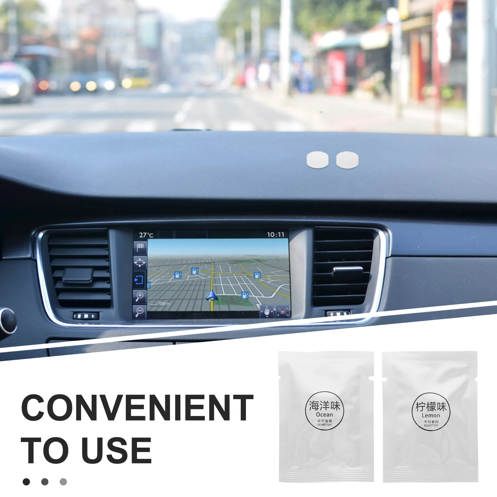 24 шт., набор для заправки ароматерапии для автомобильных вентиляционных отверстий, освежающие ароматические таблетки, универсальный зажим, простая установка, не нужны инструменты для автомобиля