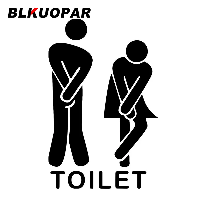 

BLKUOPAR забавная мужская и женская наклейка для туалета и автомобиля, высечка, креативная наклейка, индивидуальное окно, кондиционер, виниловая автомобильная пленка