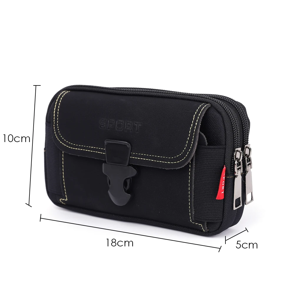 Men Multi-function Waist Bag Casual Mobile Phone Purse Pocket Outdoor Sports Tactical Pouch Belt Waist Pack Bag Running Pouch