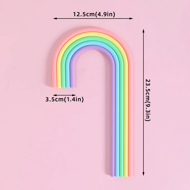 Regenbogen-Kuchenaufsatz, buntes Regenbogen-Thema, Kuchendekorationszubehör für Jungen oder Mädchen, Geburtstagsfeier und Hochzeit, Babyparty-Dekoration – Detail 6