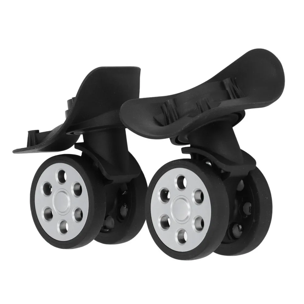 

2 шт. бесшумных амортизирующих колесиков для багажа с двойным рядом и соответствующими винтами, поворотные на 360 градусов