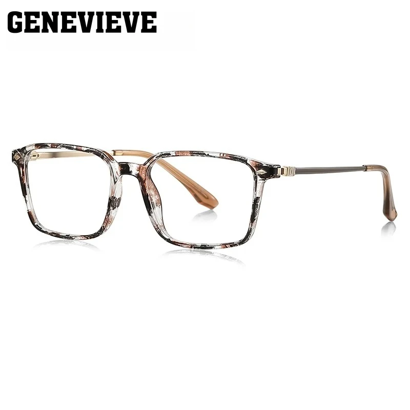 GENEVIEVE جديد للرجال تصميم إطار مربع هندسي مضاد للضوء الأزرق نظارات فوتوكروميك وصفة طبية قابلة للتخصيص LS238 #6