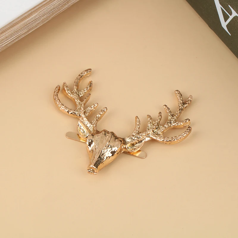 Exquisite Metal Cute Deer clasp buckle Buckles Bag Purse Hat Decor Hardware DIY Leather Craft Accessory Golden 60mm