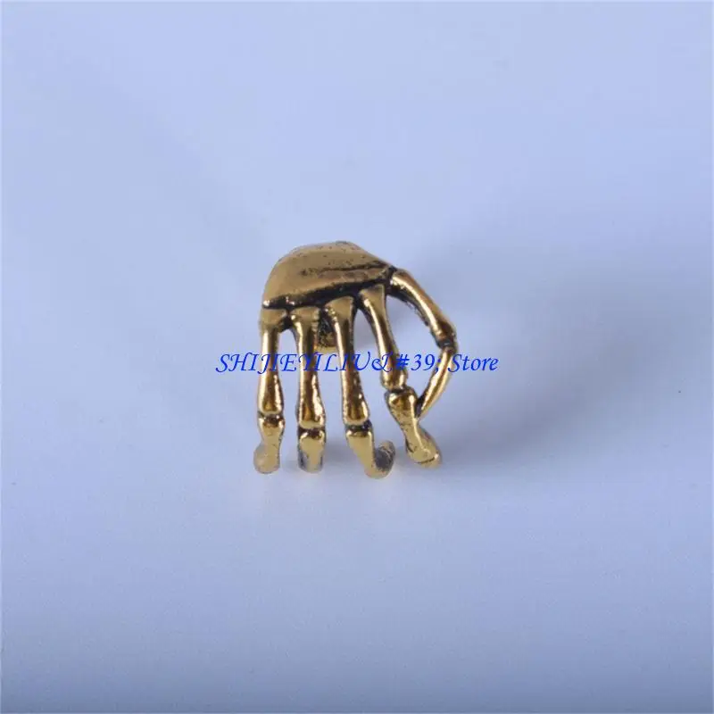 E21F Gothic Skull Hand Ear Cartilage Clip Punk Rock Accessory Halloween Jewelry Gift Accessories For Daily Wear