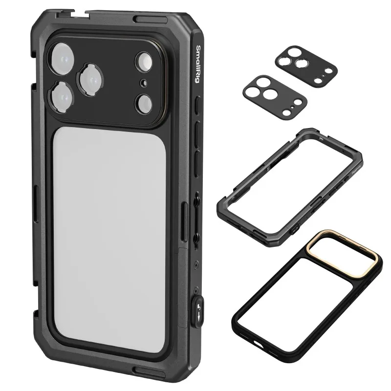 قفص هاتف SmallRig 17 Pro/ Pro Max قفص فيديو متنقل لهاتف IPhone 17 Pro/ Pro Max يدعم تسجيل الهاتف المحمول طقم فيديو محمول