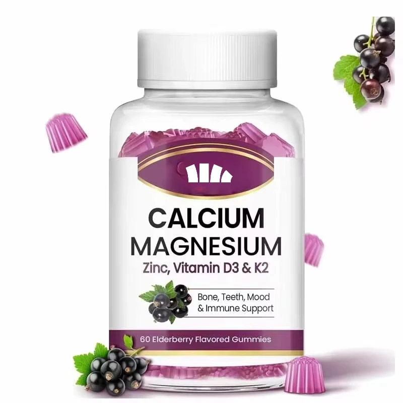 

Calcium, magnesium, and zinc contain vitamins D3 and K2, used for skeletal muscles and joints, elder-60 gummies