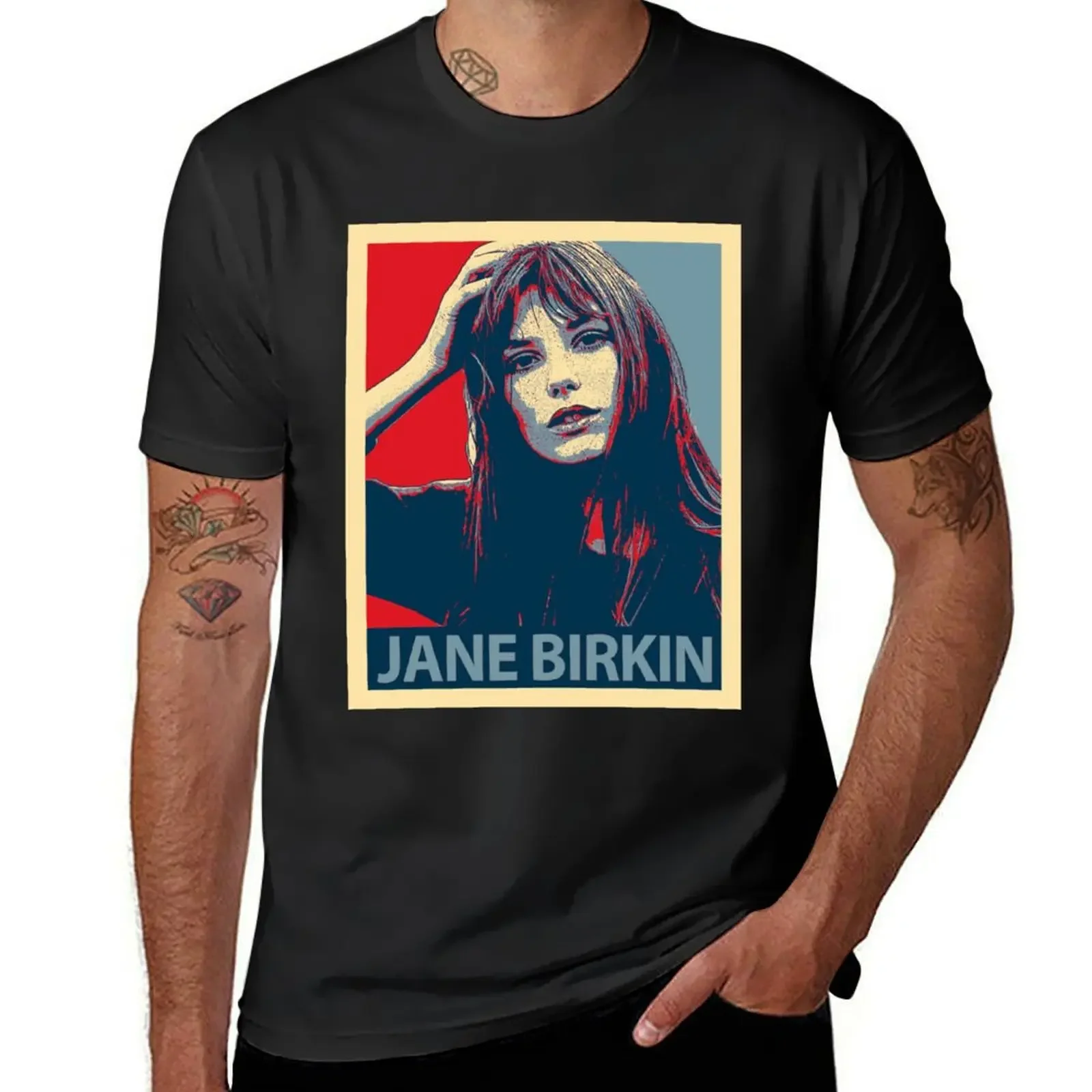 

Jane Birkin Art vintage T-Shirt funny costumes Personalized t-shirt tops cotton graphic tees mens graphic t-shirts hip hop