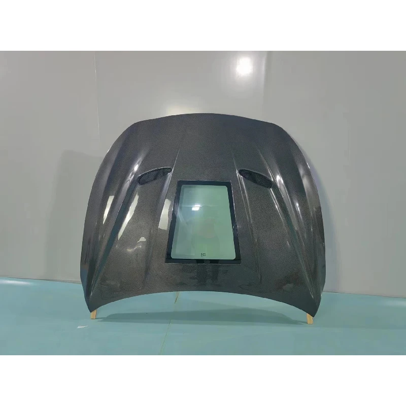 Hot Selling New Design Carbon Fiber Engine Hood Bonnet with Transparent Window for Sports Coupe Off-Road Lightweight