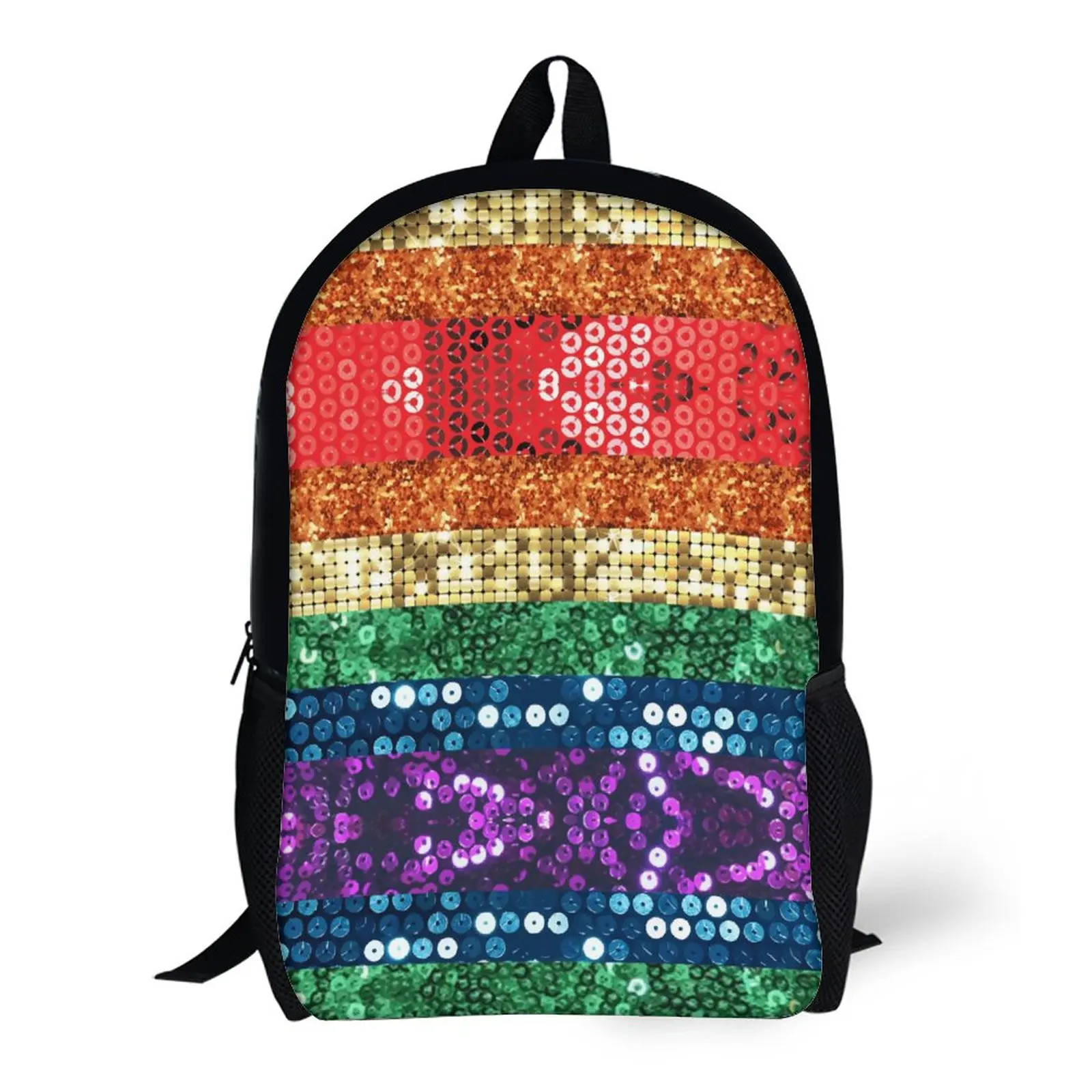 3 in 1 Set 17 Inch Backpack Lunch Bag Pen Bag Sequin Pride Flag Lasting Hot Sale Cozy Sports Activities Blanket Roll