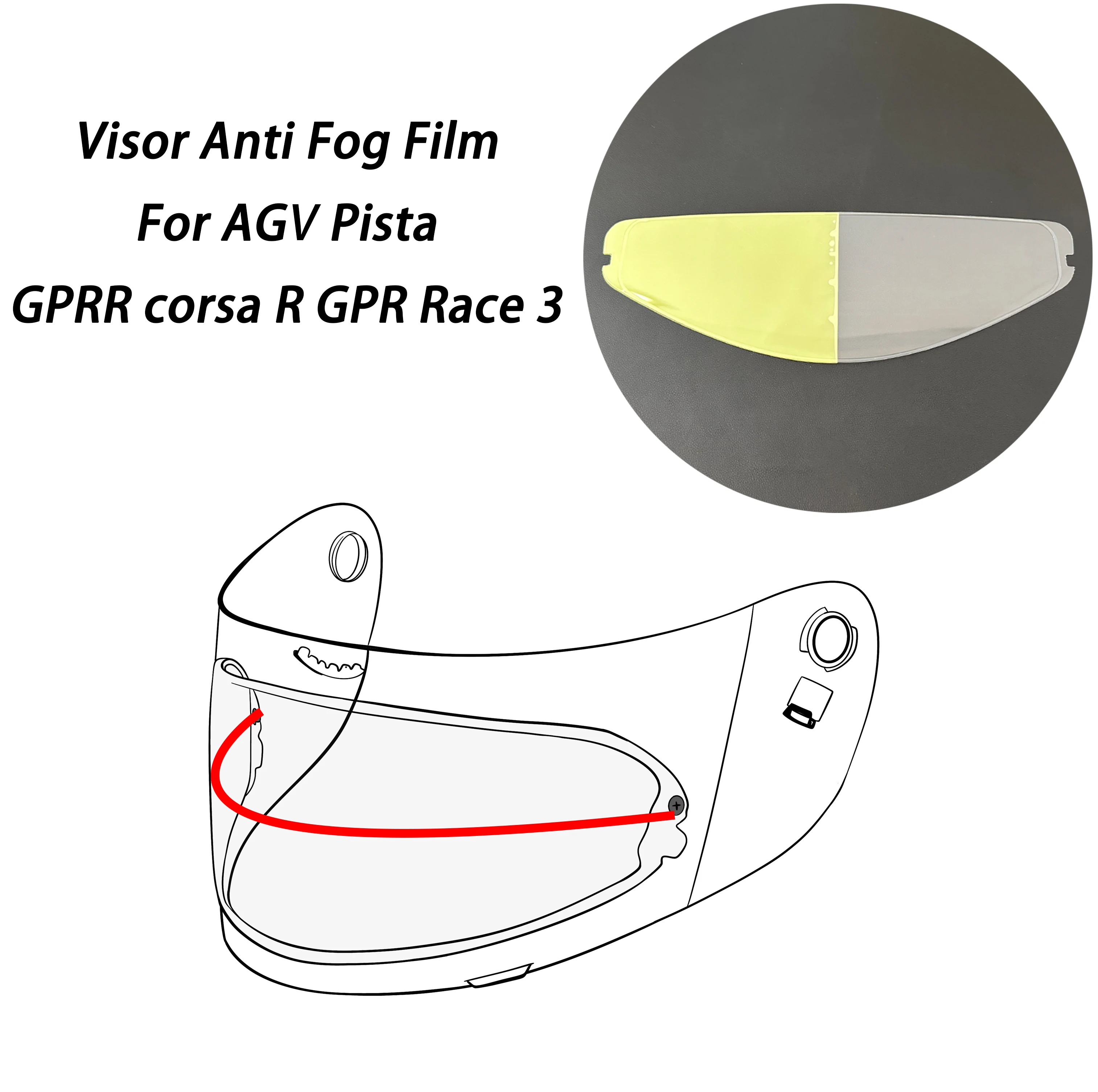 Visor Anti Fog Film Fit for AGV Pista GPRR corsa R GPR Race3 Helmet Face Shield Anti Fog Motorcycle Protected Helmet Accessories