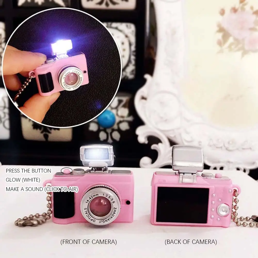 

Unisex Punk Flash Camera Luminous Women Music Pendant Necklace Sweater Chain Fashion Jewelry