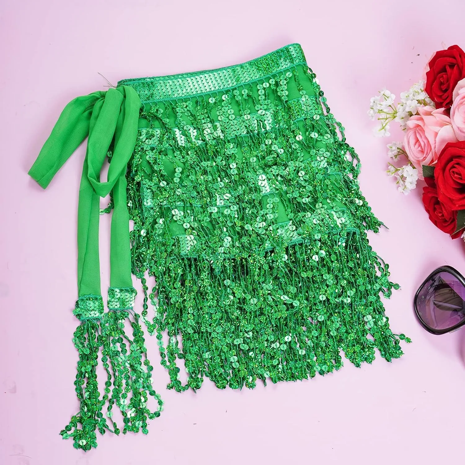 Lady's Waist chain、Belly Dance Hip Scarf、body chain、Belts' chains、Decorative belt、Dance belt、Fringe Waist Chain view 4