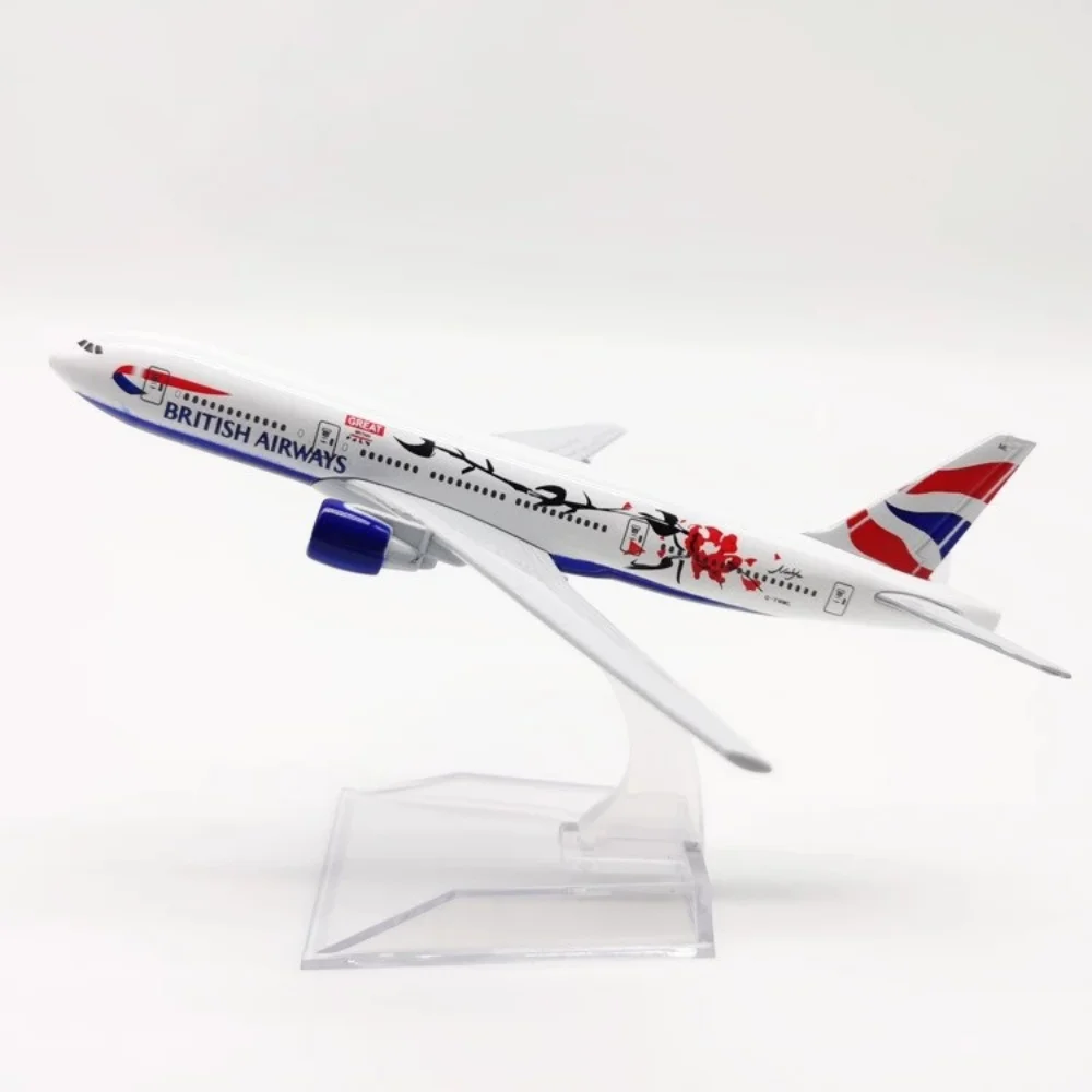 16cm Metal Plane Plane B777 Series Diecast 1/400 Scale Aircraft Miniature Airplane Models With Stand For Souvenir Hobby Display view 2