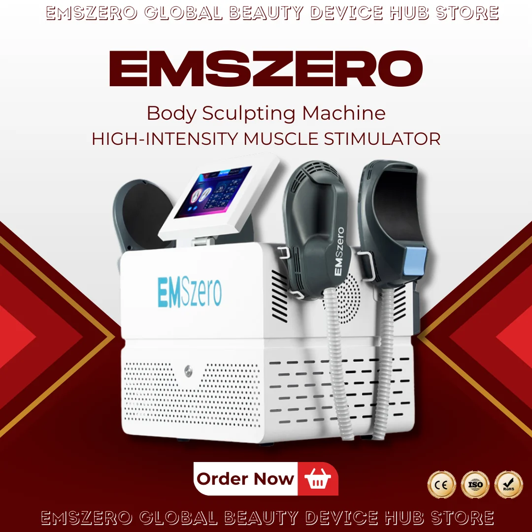 EMSzero Hi-emt stymulator elektromagnetyczny mięśni 6500w 200hz EMSzero 4 uchwyty RF rzeźbienie ciała maszyna do odchudzania