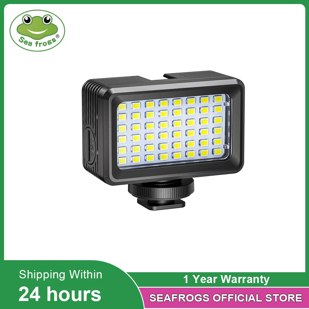 

Seafrogs 40Meter SL103/SL104/SL105 Waterproof Lights Bulit-in Battery 3.7V 2000mAh Bicolor Temperature Video Lights