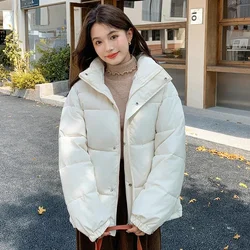 Women Winter Coat Vintage Loose Hooded Cotton Padded Jackets Fashion Warm Thick Parkas Female Outerwear Casual Women's Clothing