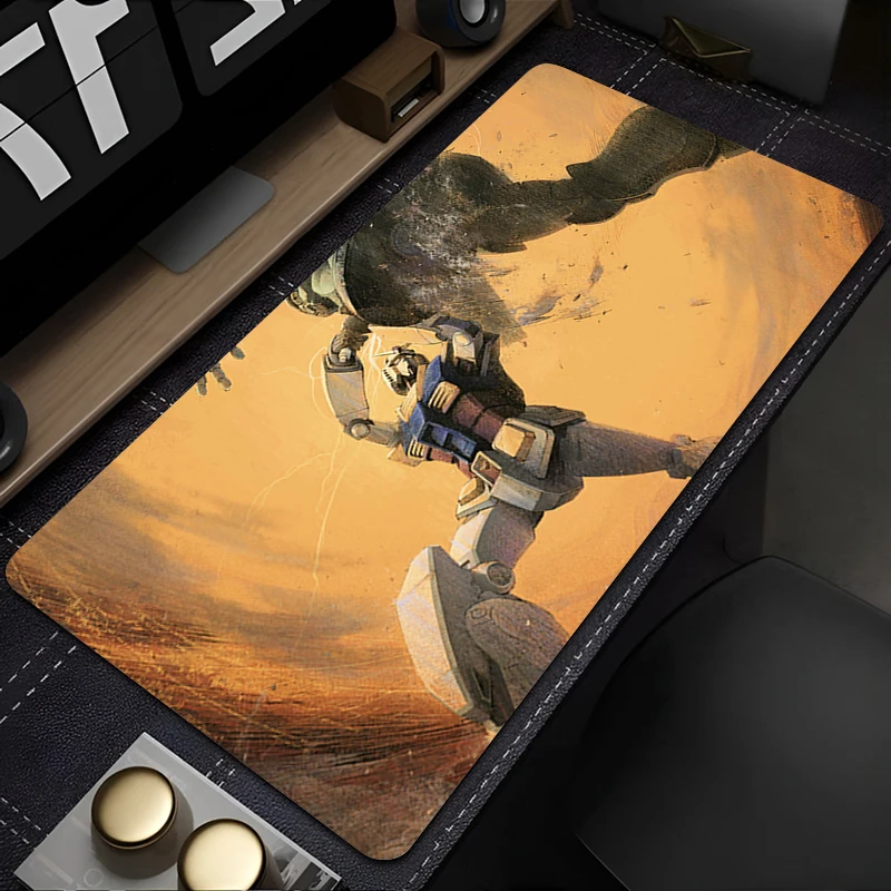 Alas Mouse Gaming Alas Meja Gamer Mechanical Warrior RX-78-2 Gundam Alas Mouse Premium Profesional Kontrol Kecepatan Alas Keyboard