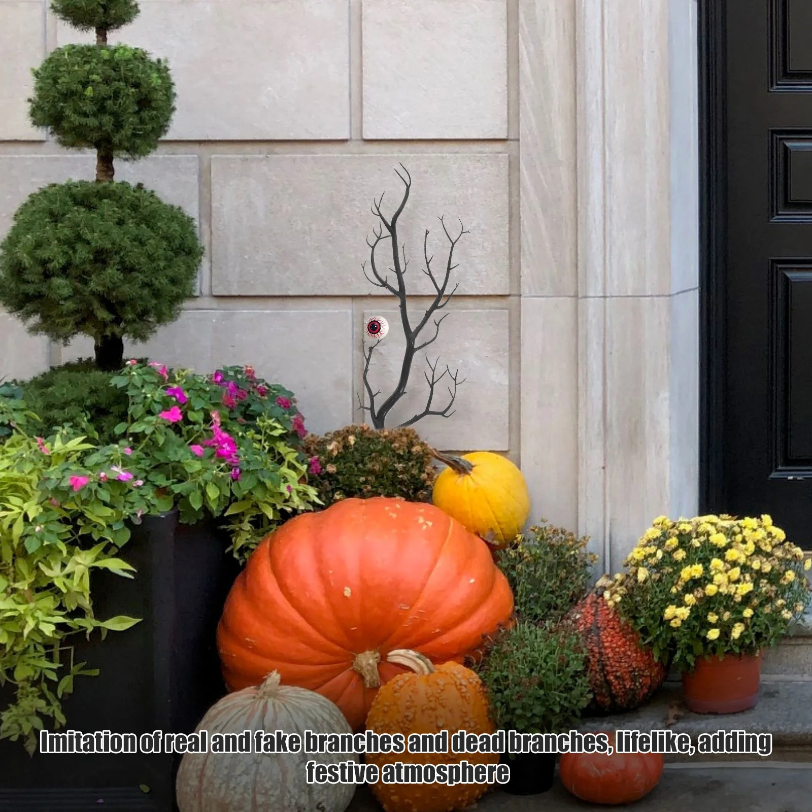 인공 나뭇가지 2개, 크리스마스 장식용 사실적인 건조 나뭇가지, 실내 할로윈 장식, 가정 테이블 센터피스